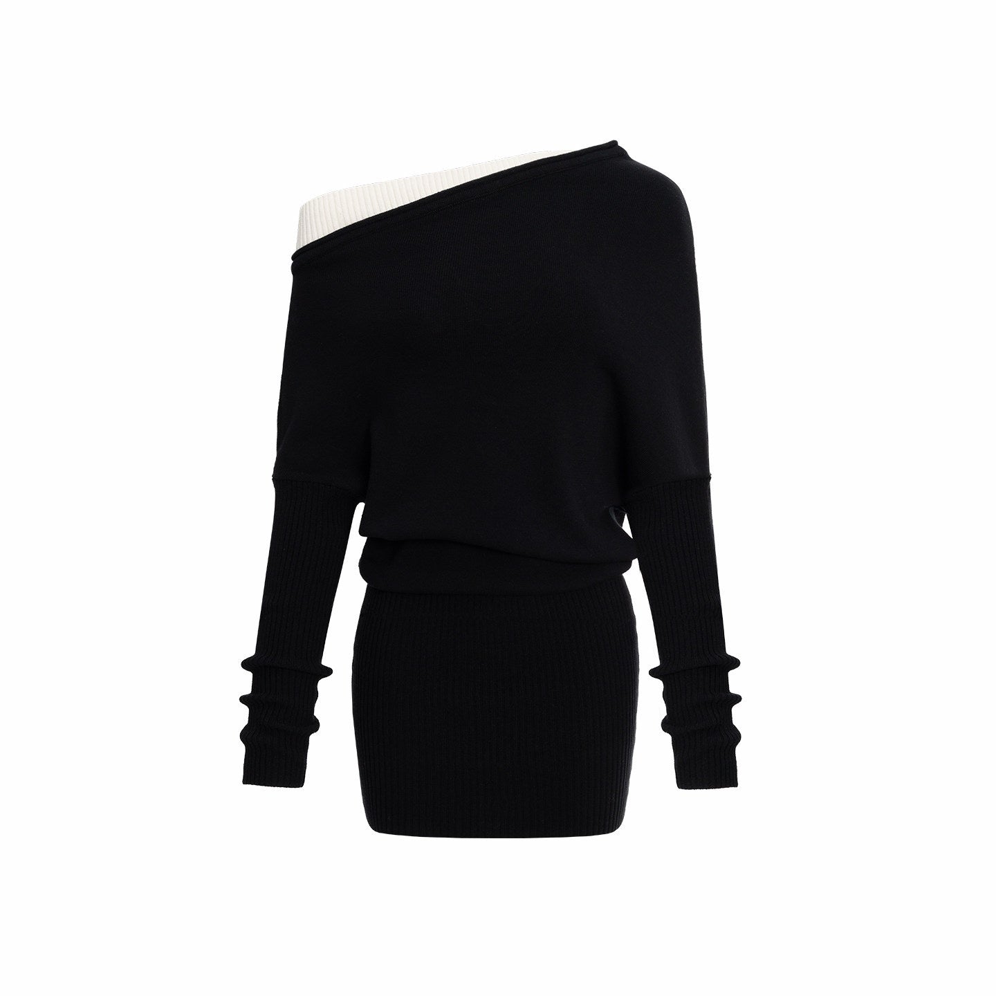 1JINN_STUDIO_One_Shoulder_Colorblock_Bodycon_Faux_Two_Piece_Women&