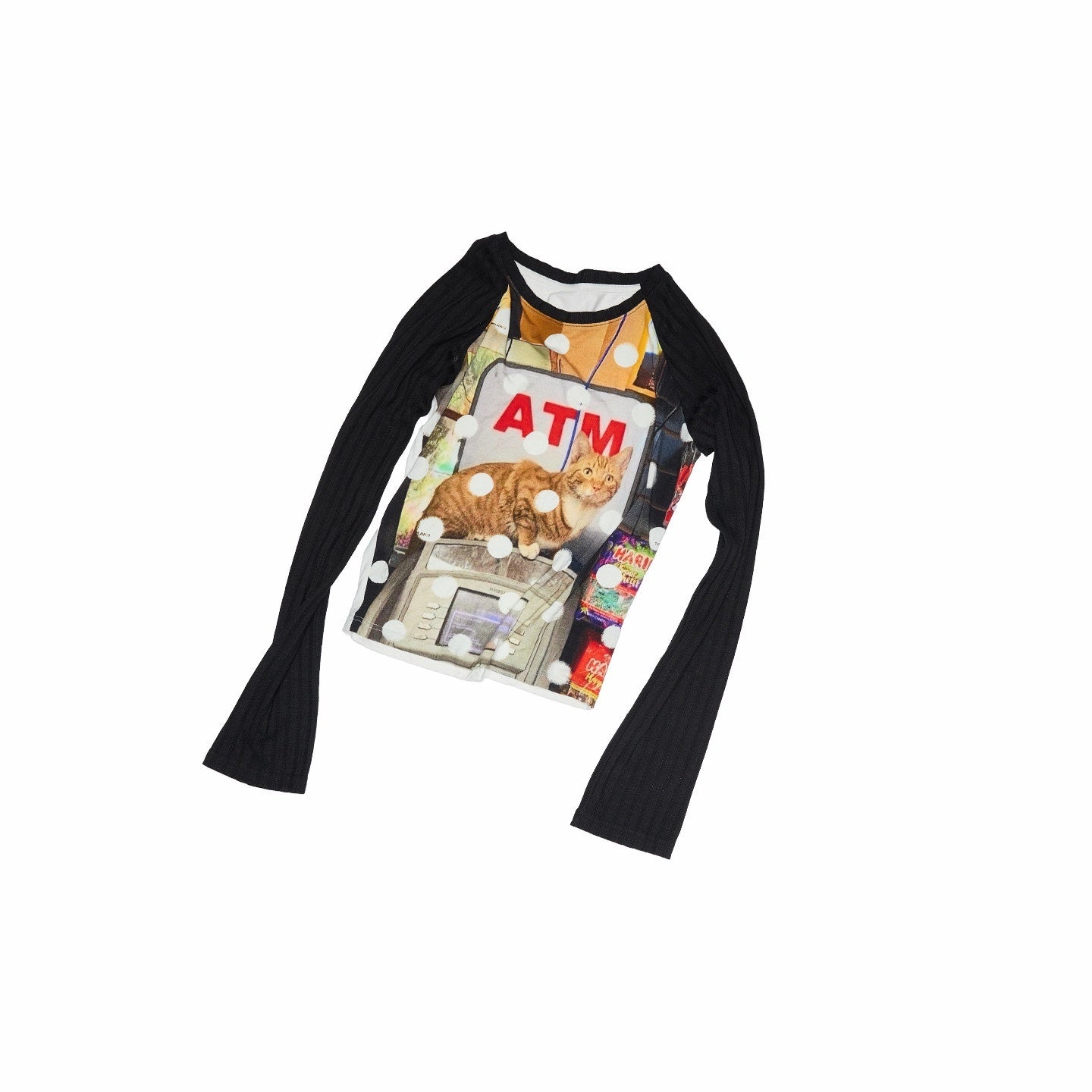 1JINN_STUDIO_Polka_Dot_Cat_And_Dog_Print_Colorblock_Slim_Women&