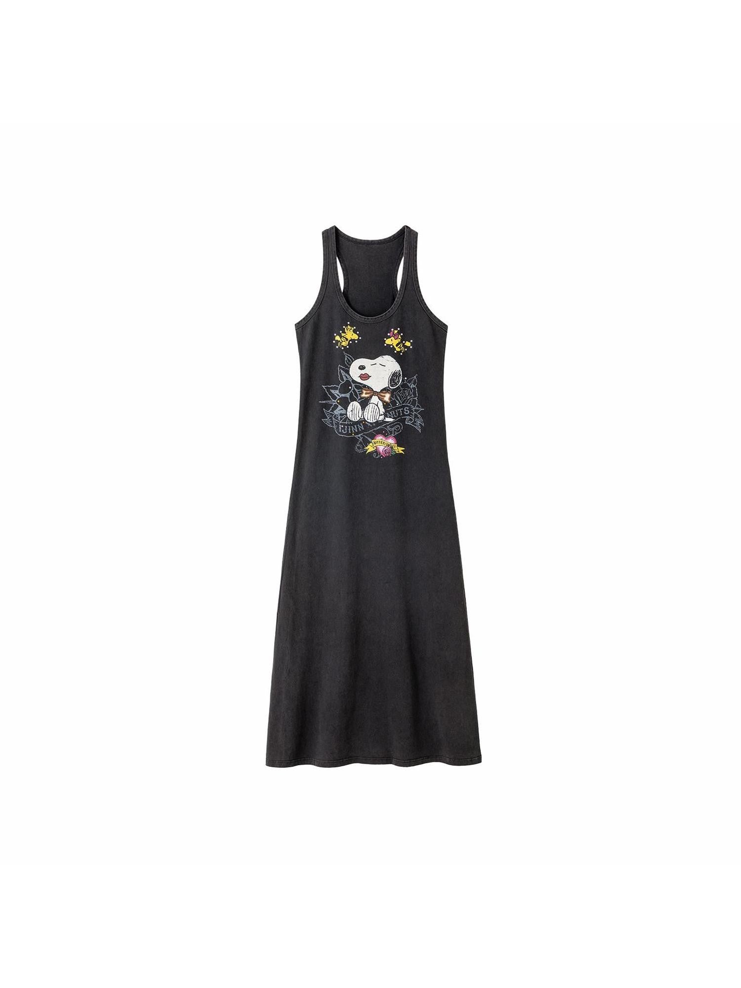 1JINN STUDIO Retro Large Print Washed Rhinestone Women&