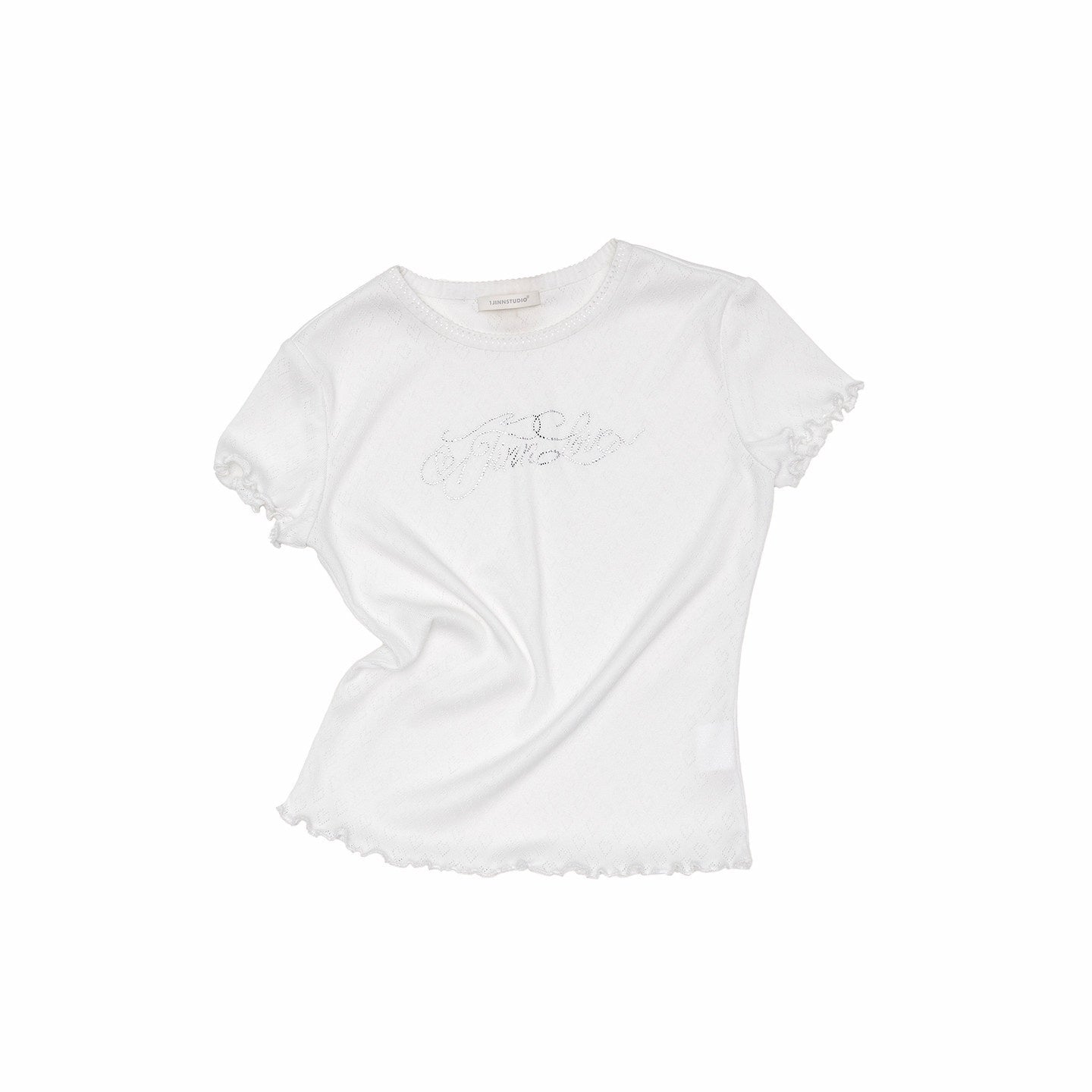 1JINN_STUDIO_Rhinestone_Heart_Lace_Short_Sleeve_Slim_Fit_Women&
