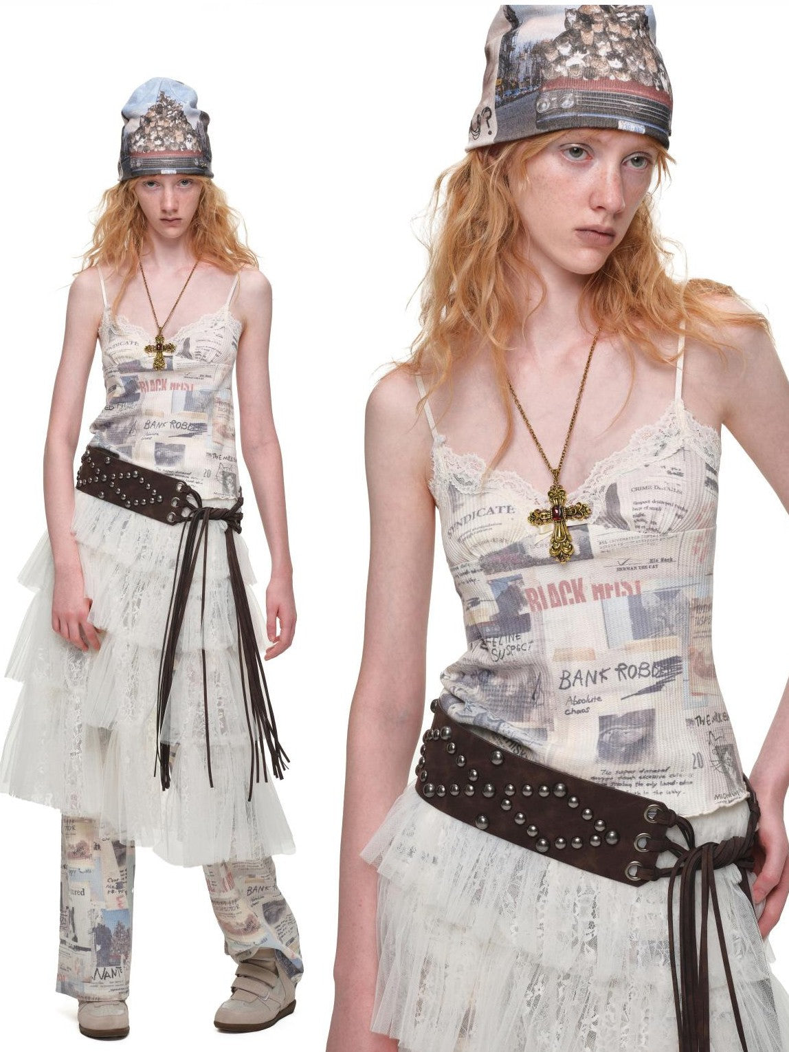 1JINN STUDIO Ruched Layered Princess Style Women&