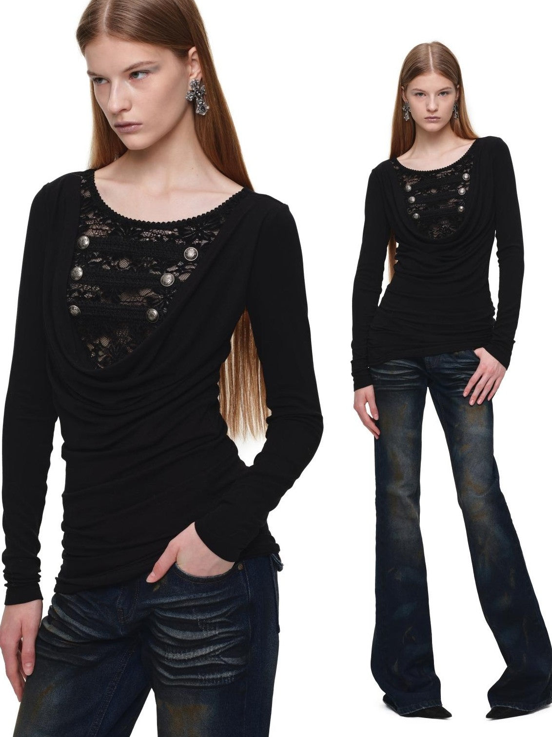 1JINN STUDIO Rust Dyed Vintage Straight Women&
