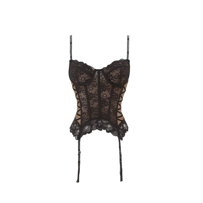1JINN_STUDIO_Sheer_Boned_Underwire_Front_Button_Waist_Cutout_Women&