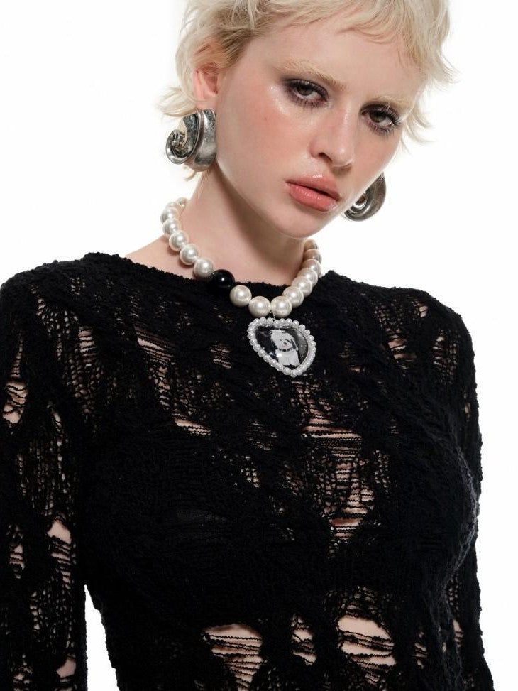 1JINN STUDIO Sheer Cutout Waist Cinch Women&