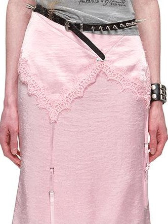 1JINN STUDIO Slimming Deconstructed Lace Paneled Bodycon Women&
