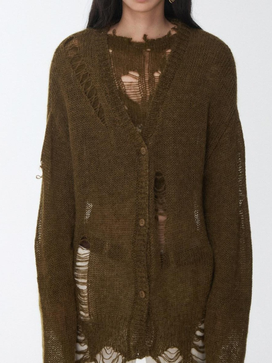 1JINN STUDIO Star Openwork Distressed Women&