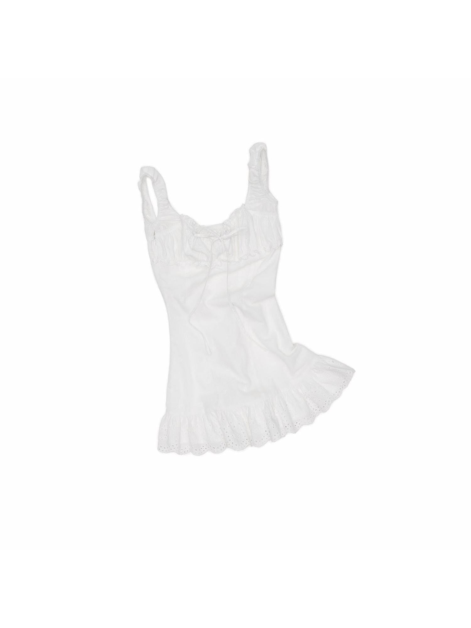 1JINN STUDIO White Puff Sleeve Jacquard Fitted Waist Women&