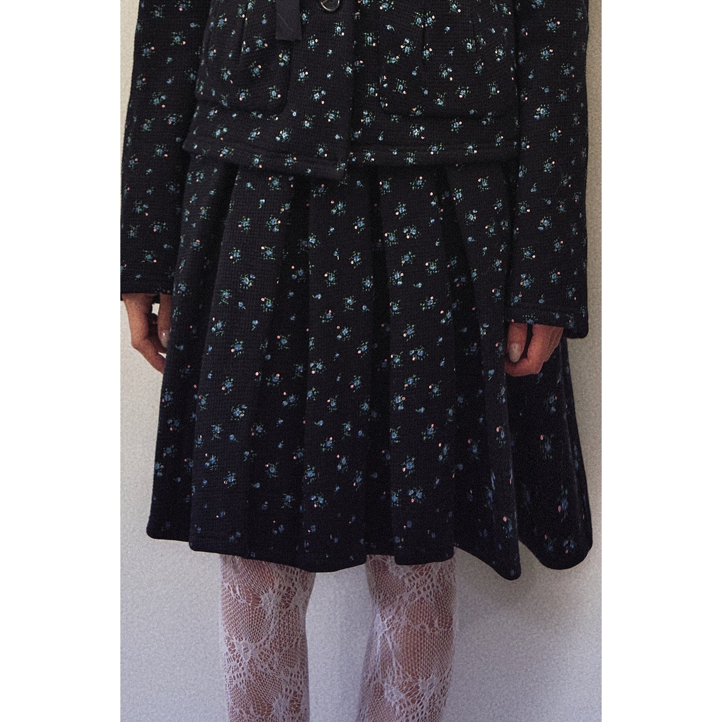 1P_STUDIO_Black_Floral_Waffle_Fleece_Jacket_Box_Pleat_Skirt_Women&