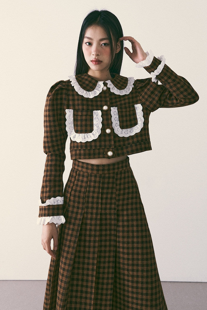1P_STUDIO_Brown_Plaid_Lace_Trim_Women&