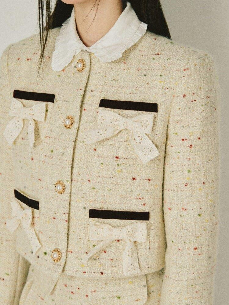 1P STUDIO Elegant Original Boucle Jacket Style Women&