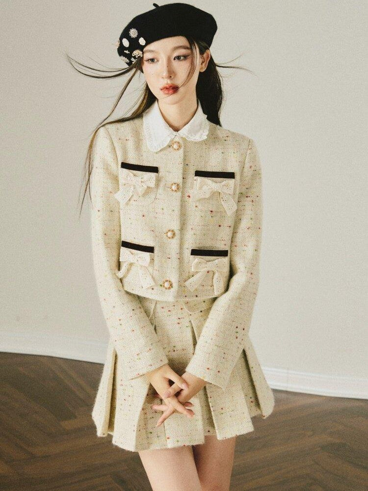 1P STUDIO Elegant Original Boucle Jacket Style Women&
