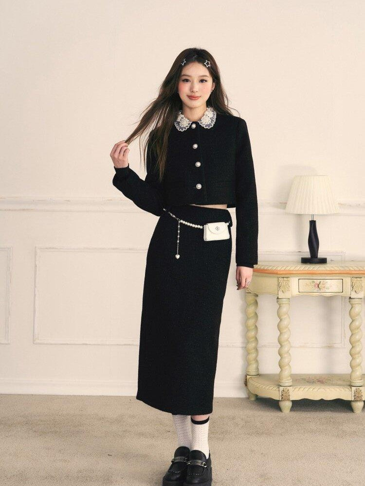 1P STUDIO Princess Doll Collar Elegant Women&