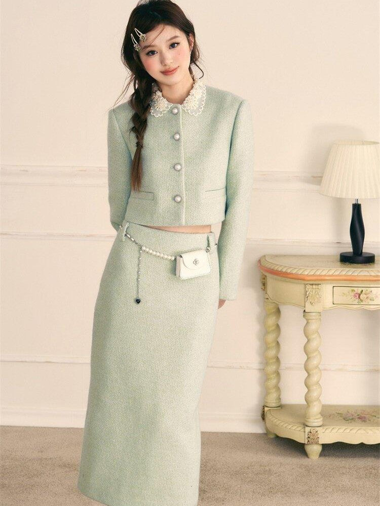 1P STUDIO Princess Doll Collar Elegant Women&
