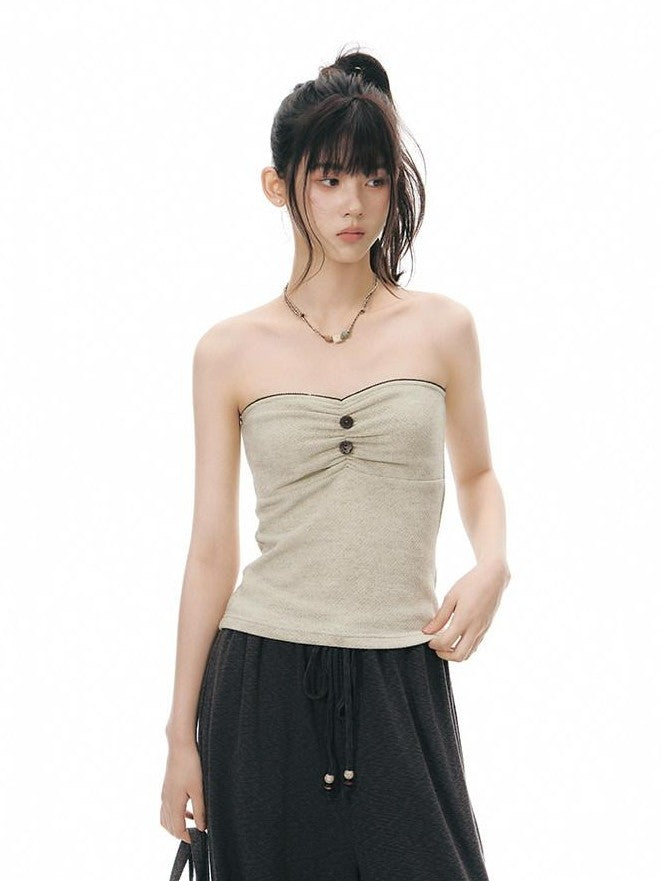NAPSNAPS Gray Brown Relaxed Knit Drawstring Waist Women&