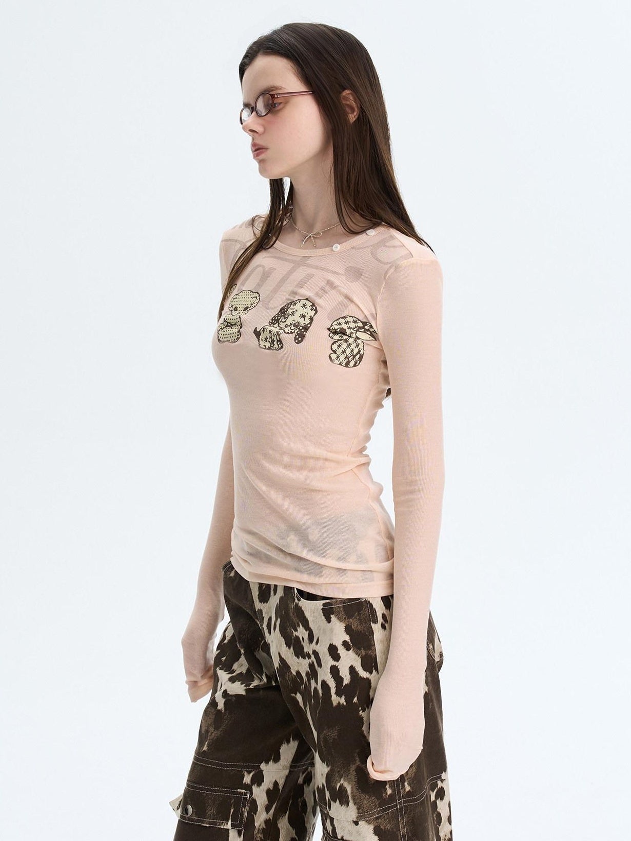 The NeverMore Sexy Slim Fit Drop Shoulder Crew Neck Knit White Grey Long Sleeve T-Shirts
