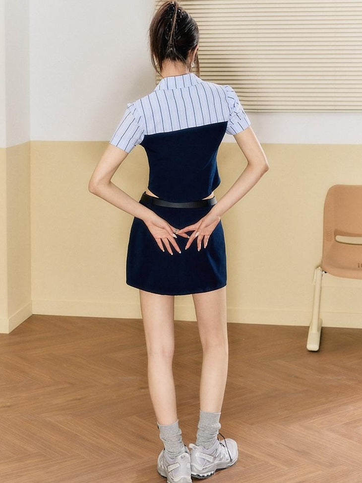 7Shiftin Soft Pu Black Minimalist Versatile Young Women Single Loop Waist Belts