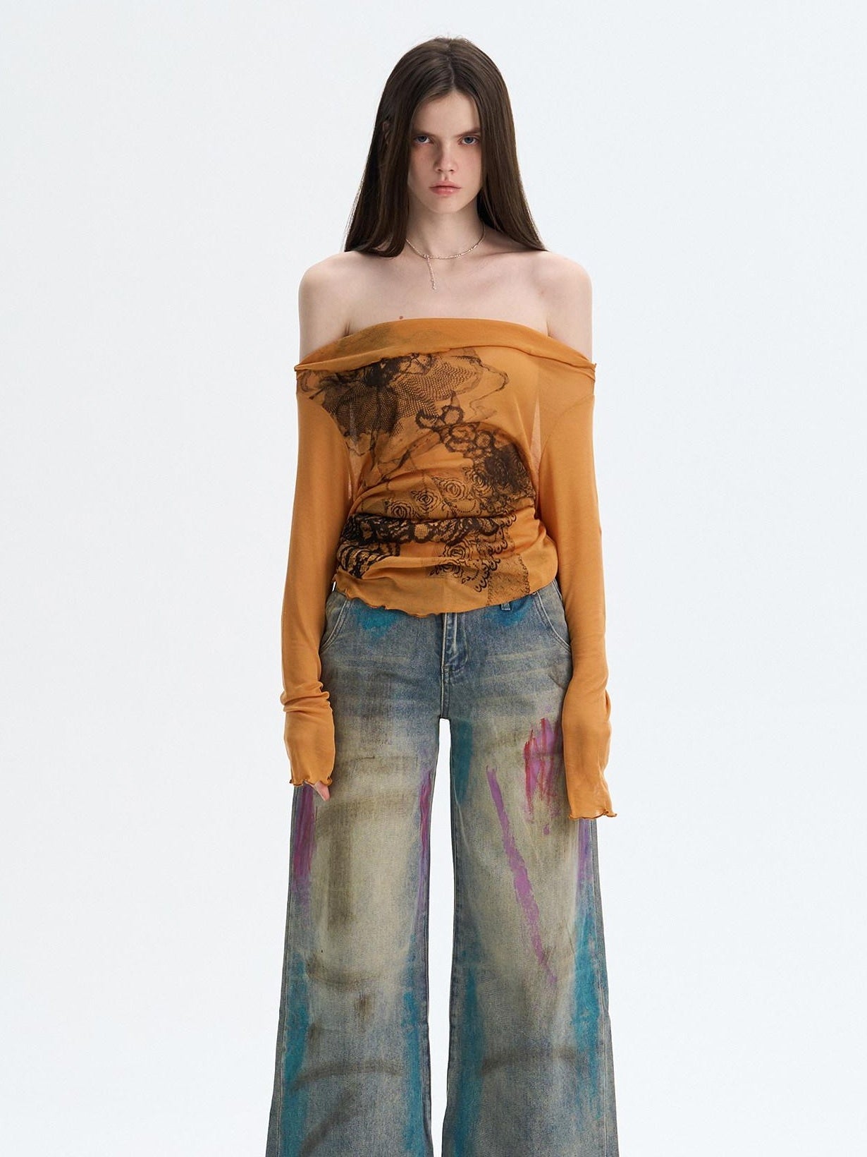The NeverMore Washed Blue Button Fly Mid Rise Slight Stretch Sexy Straight Leg Jeans