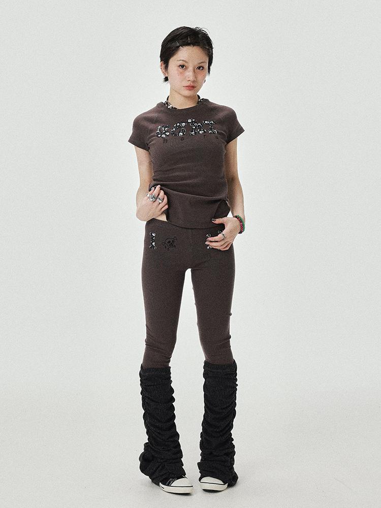 Achihara 2025 New Black & Gray Summer Short Sleeve T-Shirt
