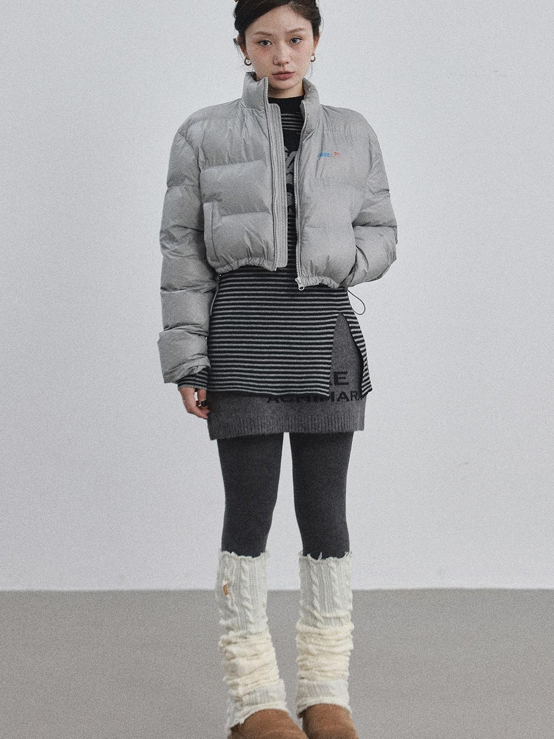 Achihara 2025 New Bright Thick Short Puffer Jacket