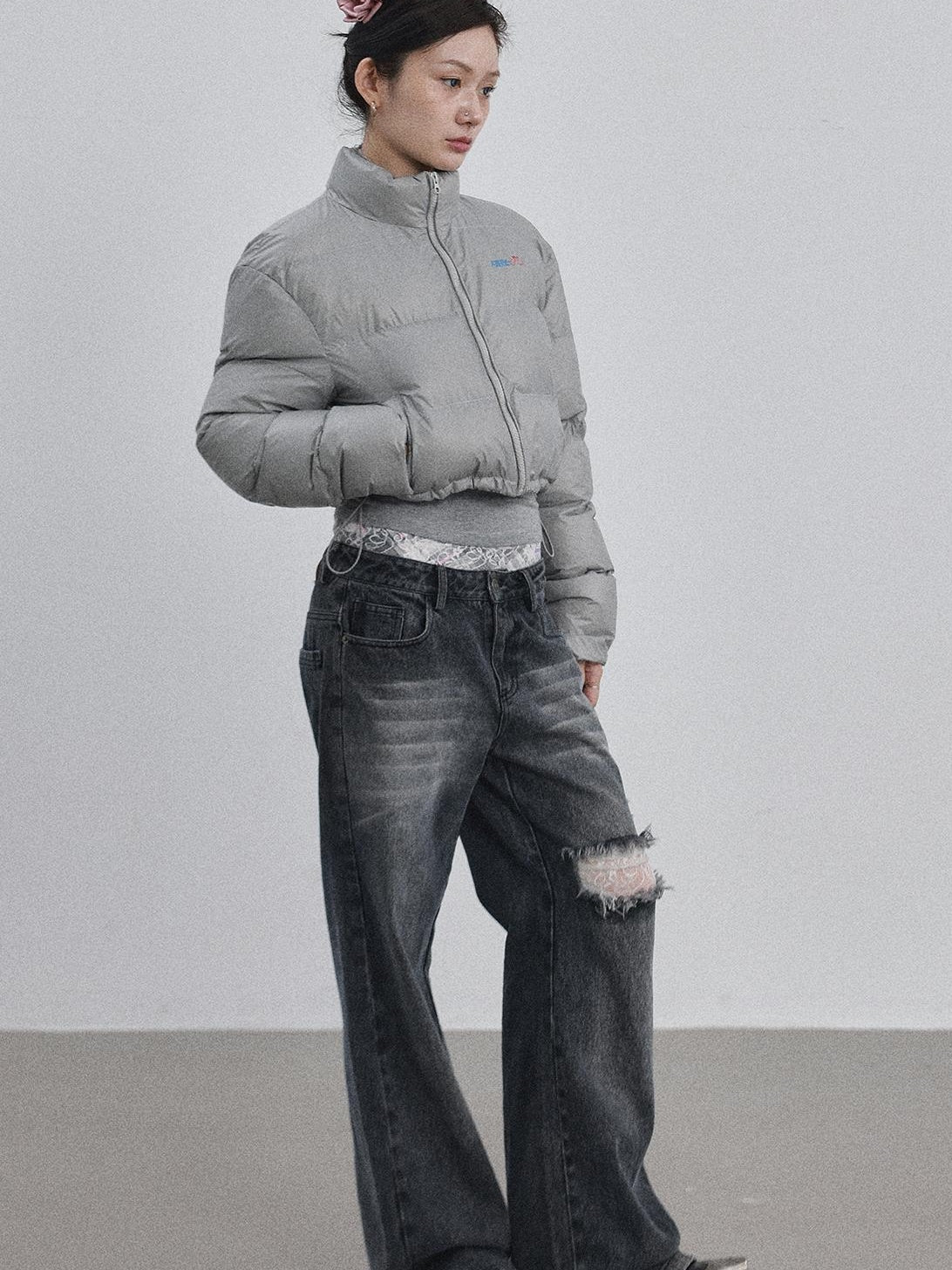 Achihara 2025 New Bright Thick Short Puffer Jacket