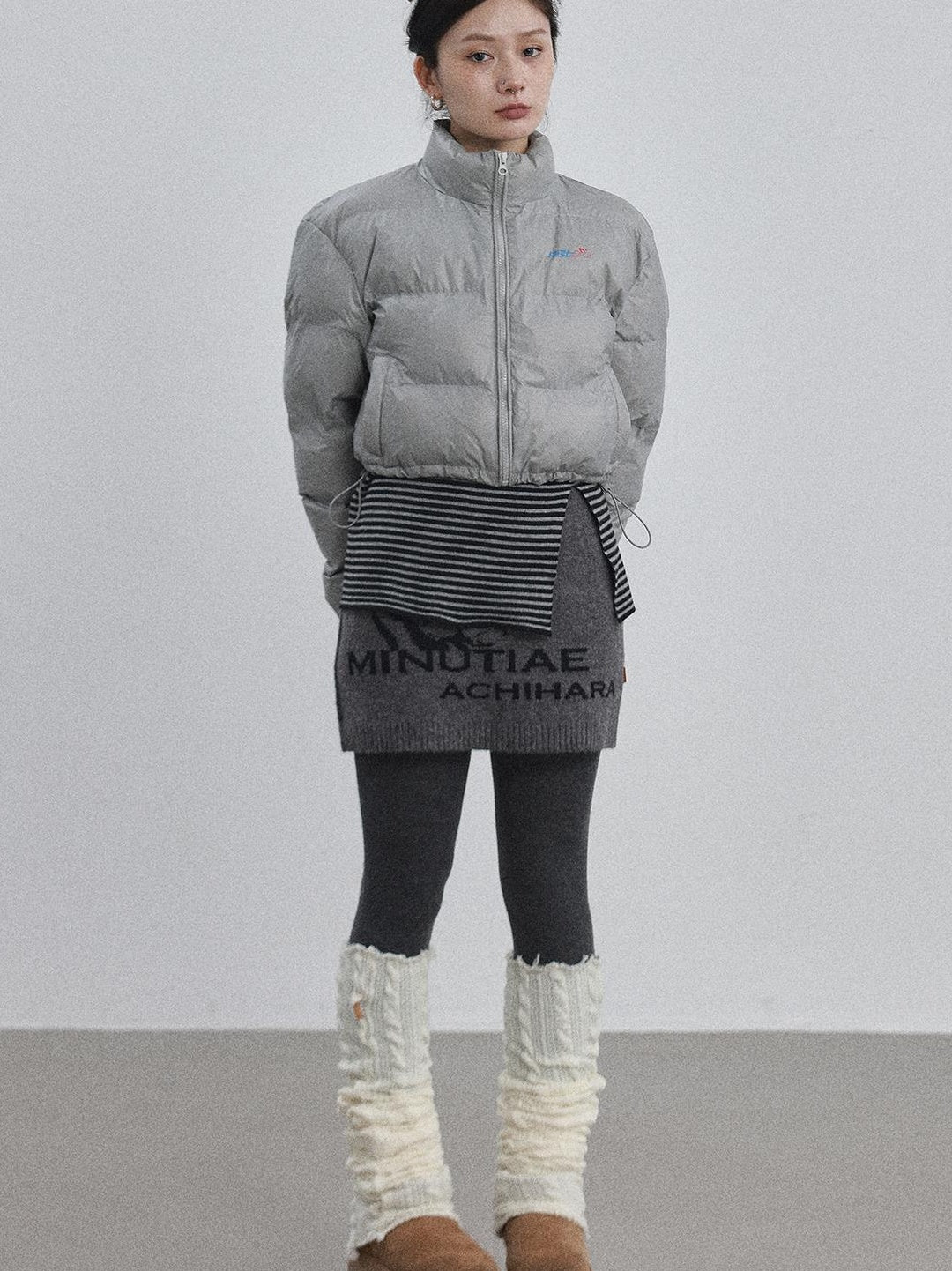 Achihara 2025 New Bright Thick Short Puffer Jacket