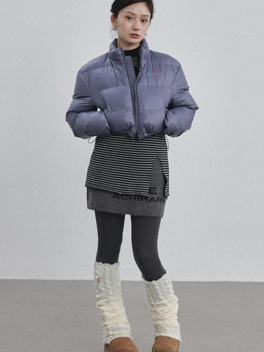 Achihara 2025 New Bright Thick Short Puffer Jacket
