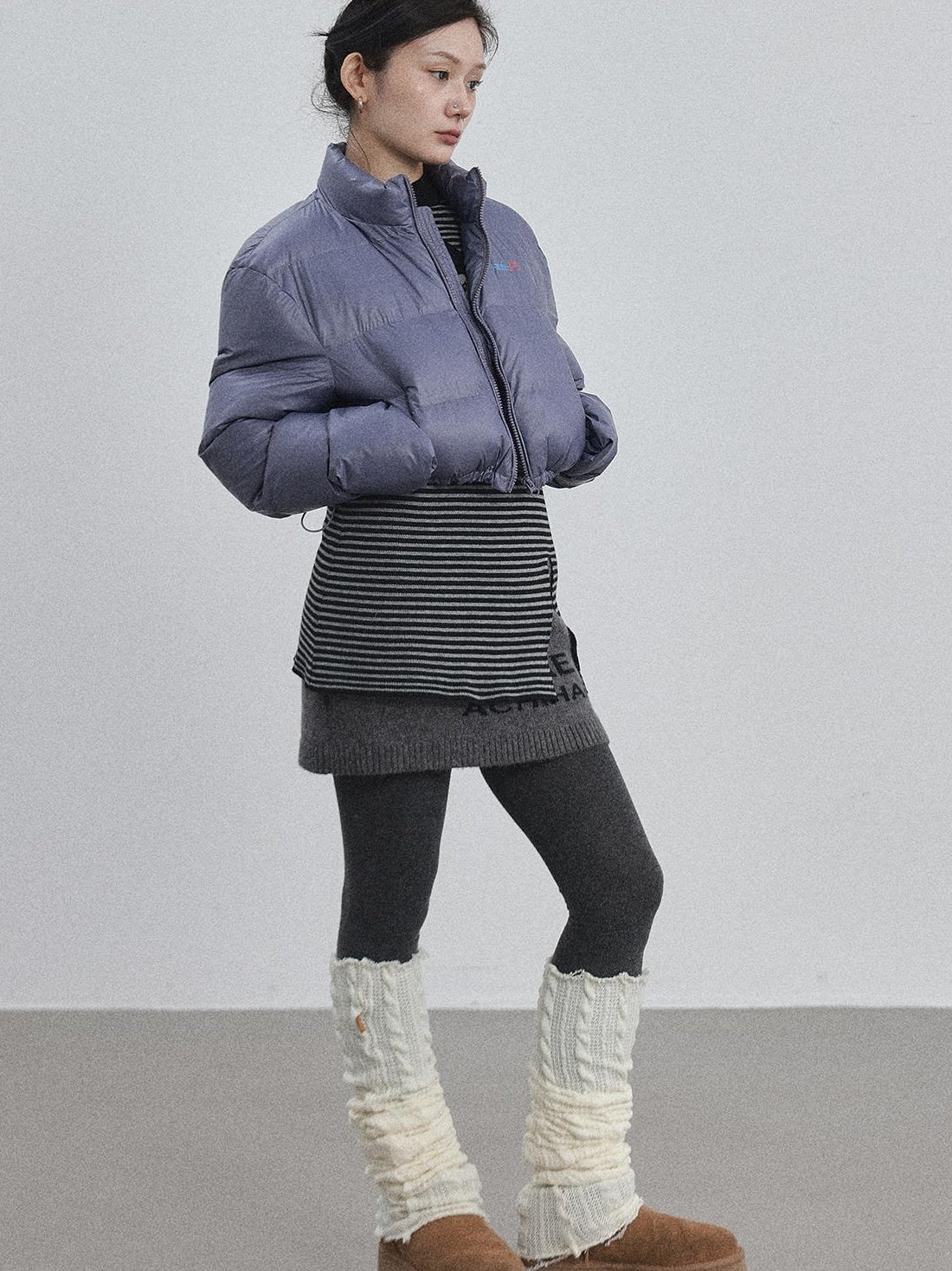 Achihara 2025 New Bright Thick Short Puffer Jacket