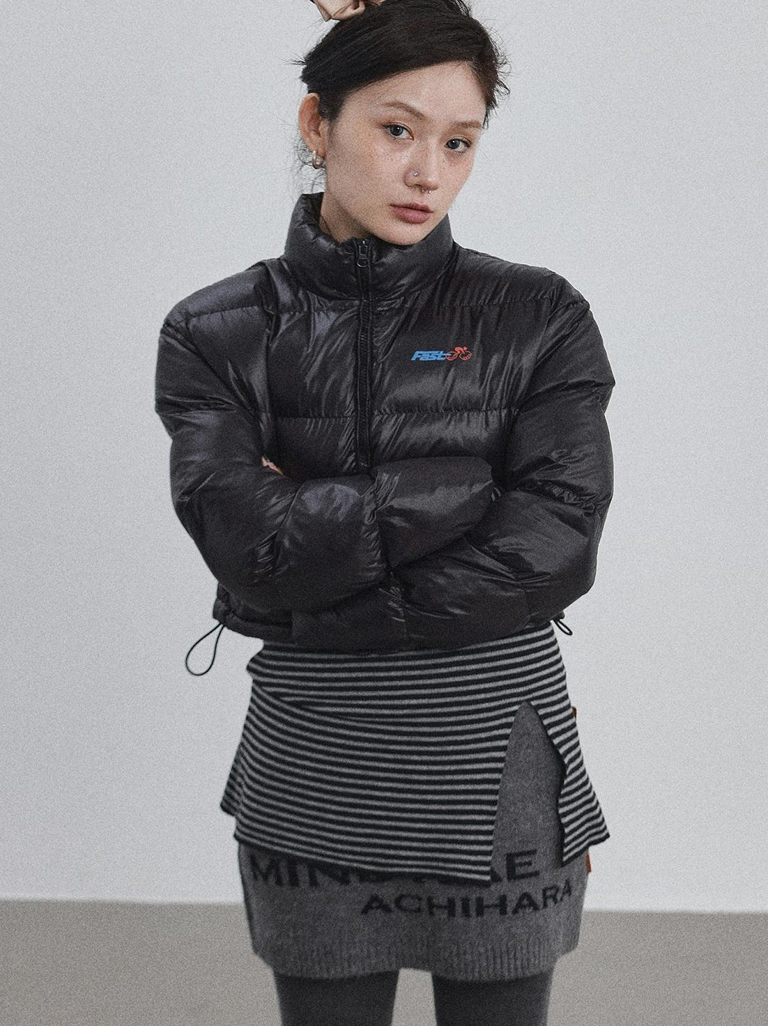 Achihara 2025 New Bright Thick Short Puffer Jacket