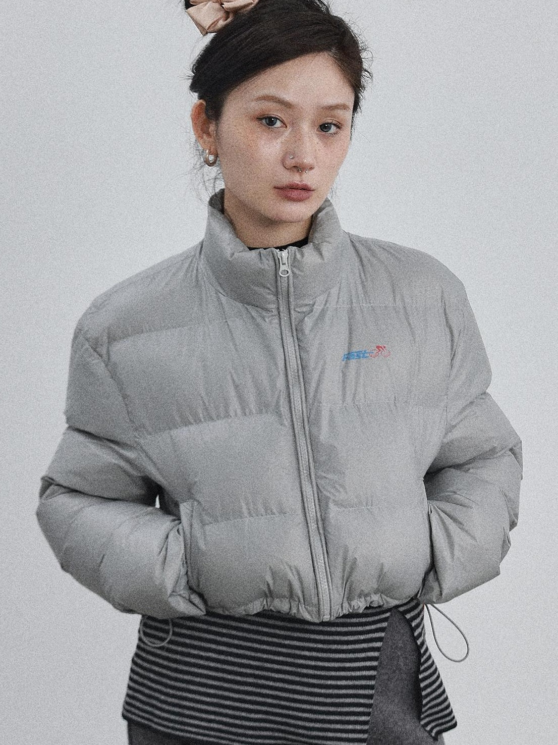 Achihara 2025 New Bright Thick Short Puffer Jacket
