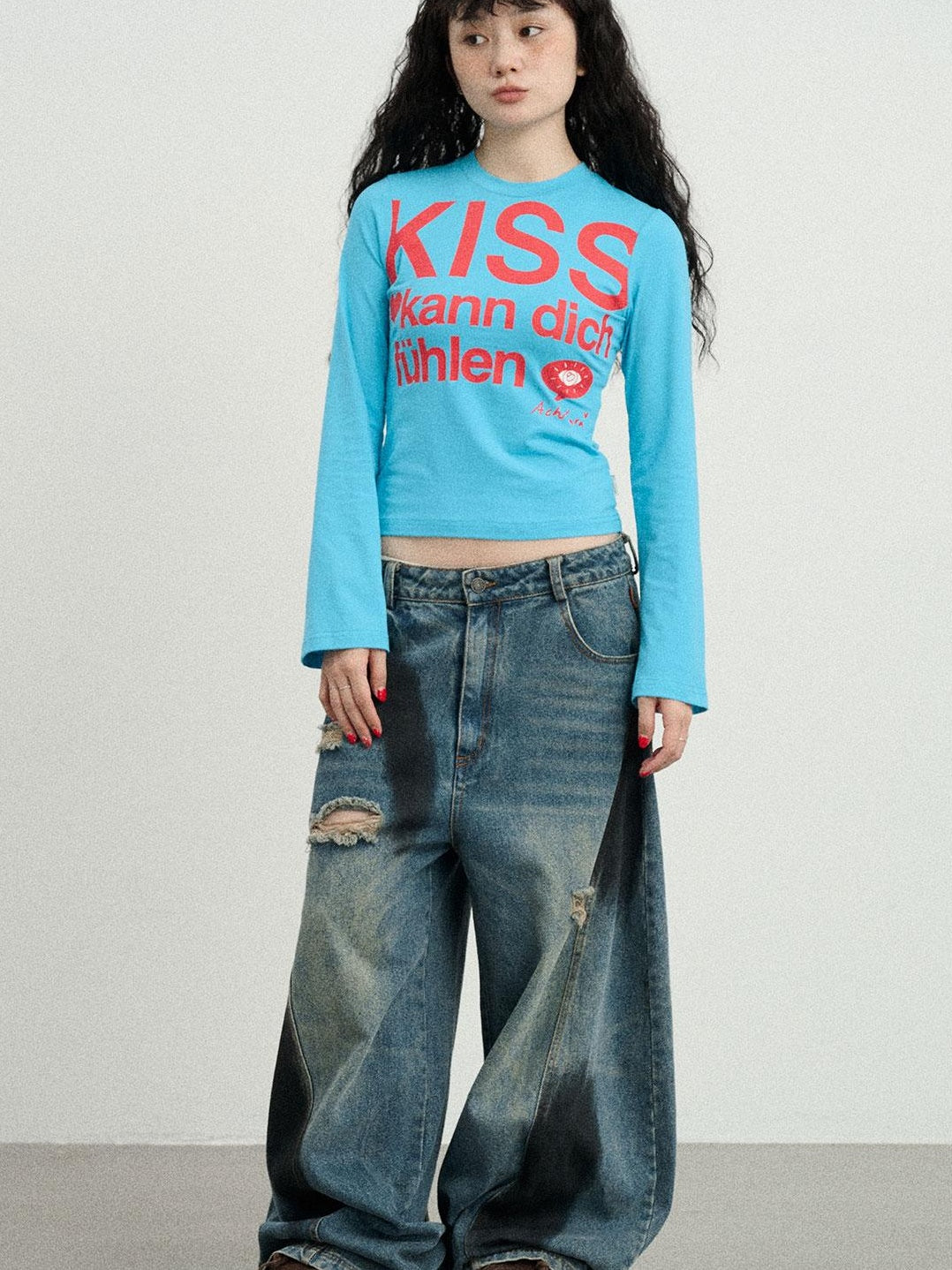 Achihara 2025 New Sleeveless Crop Top Women T-Shirt