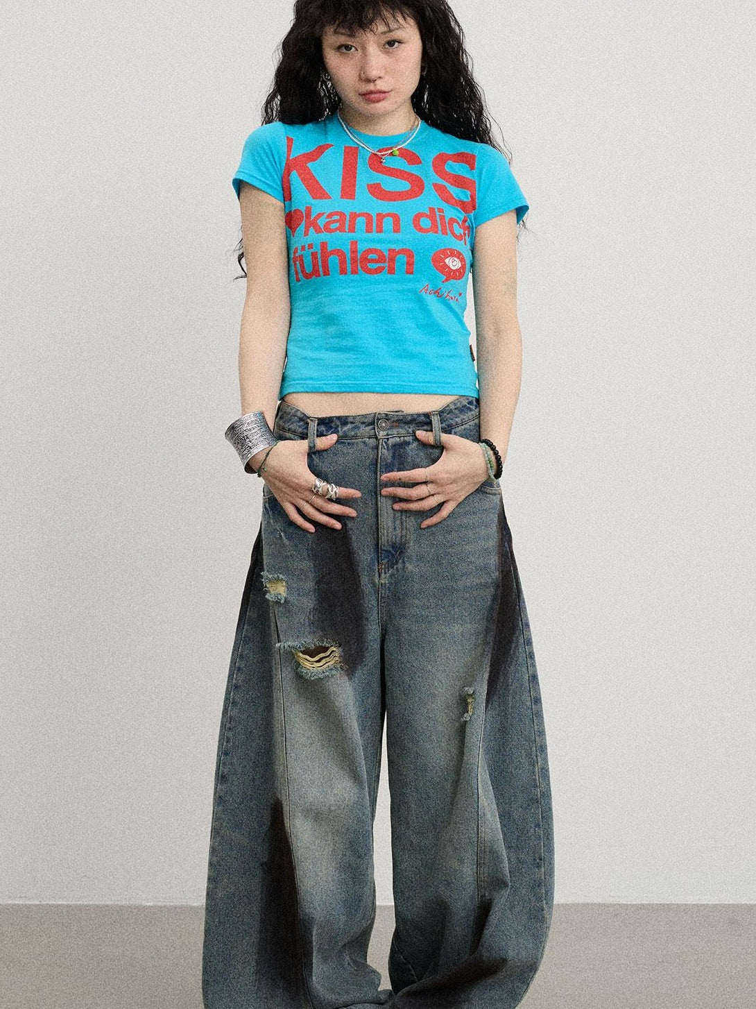 Achihara 2025 New Sleeveless Crop Top Women T-Shirt