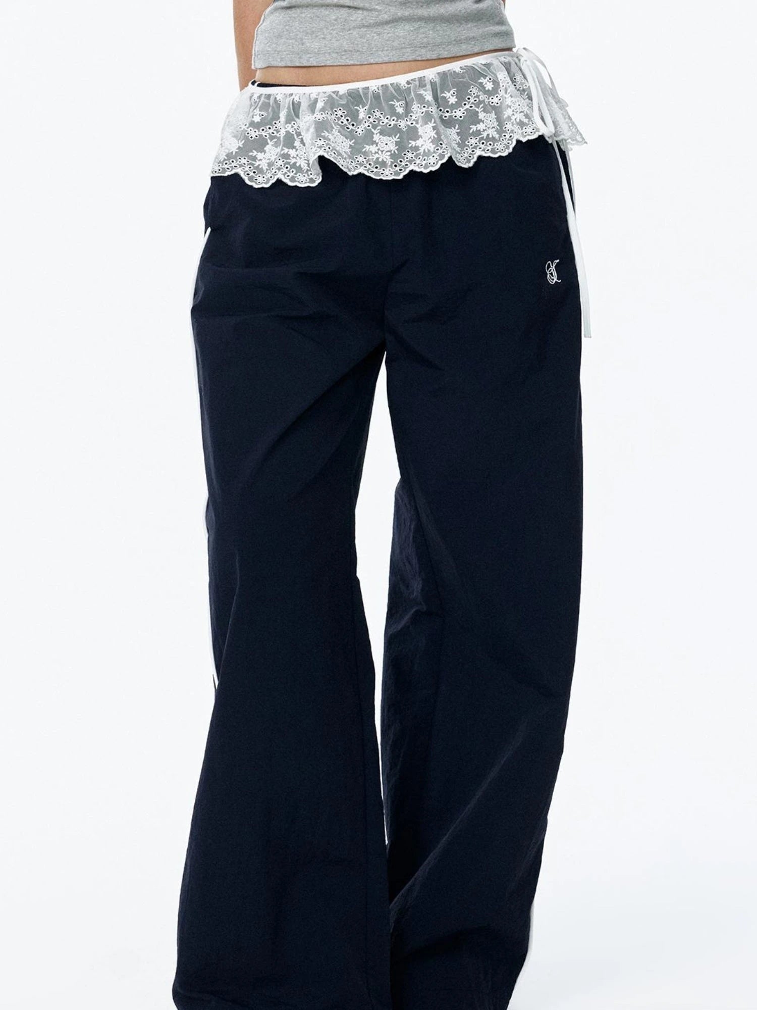 2025 Ss Loose Flared Parachute Pants In Contrast Colors Pants