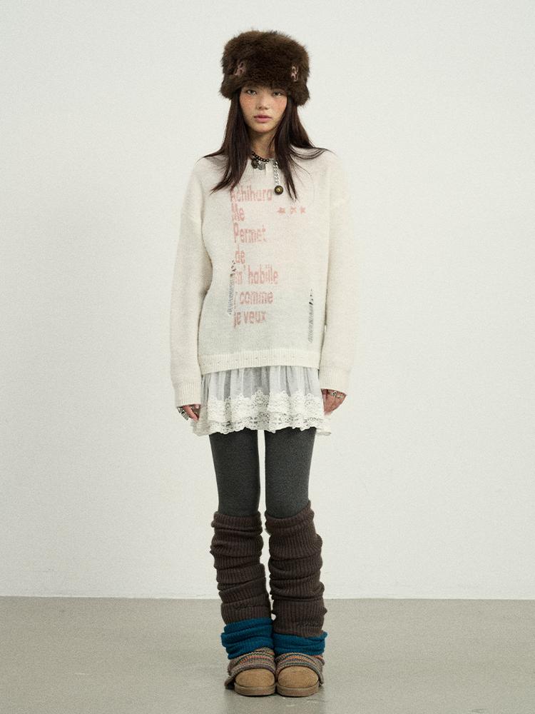 Achihara 2025 Spring Knitwear For Layering Sweater