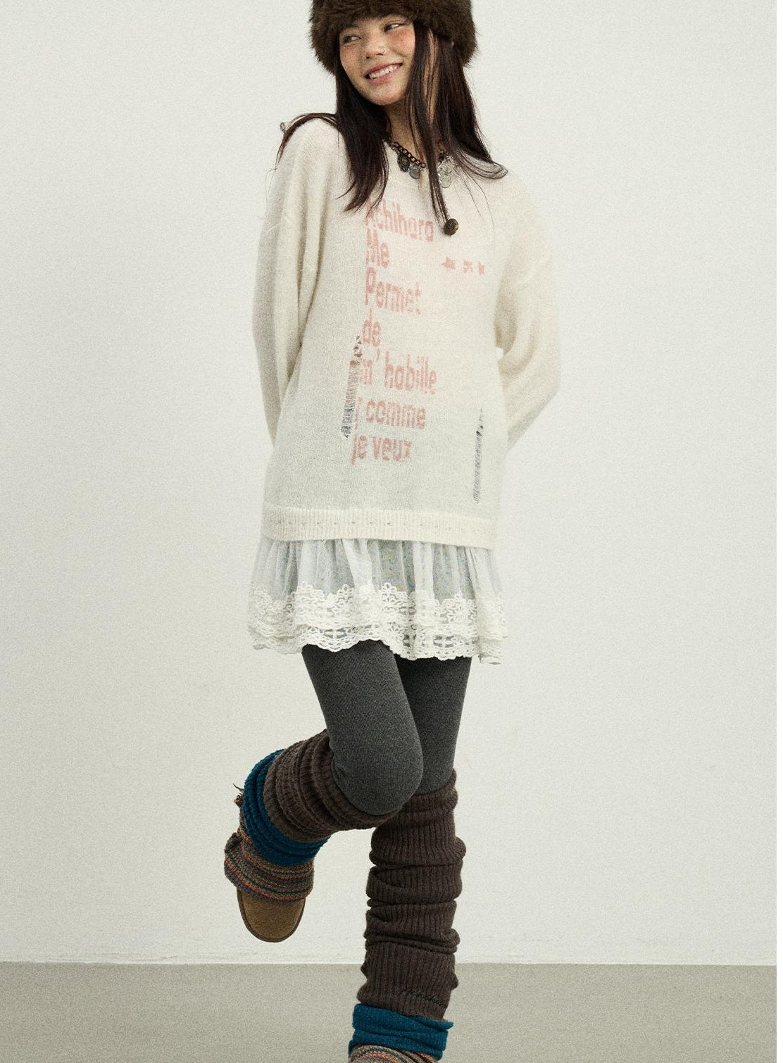 Achihara 2025 Spring Knitwear For Layering Sweater