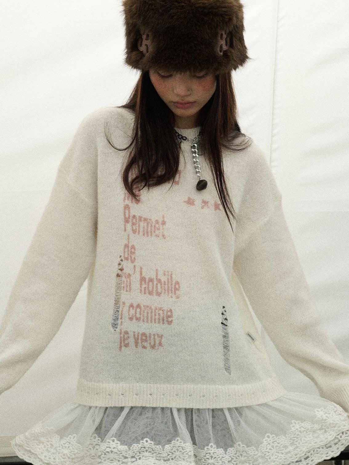 Achihara 2025 Spring Knitwear For Layering Sweater
