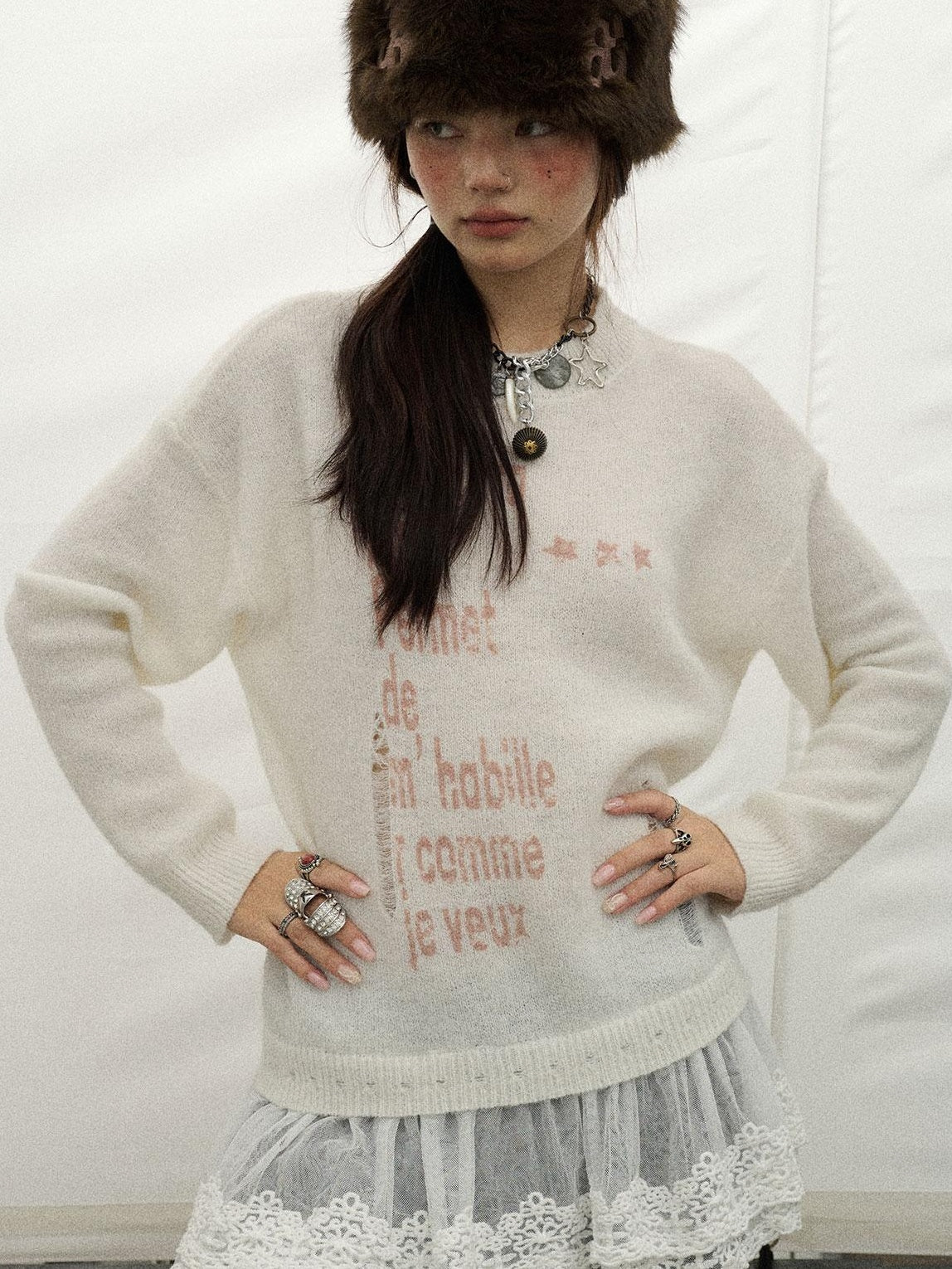 Achihara 2025 Spring Knitwear For Layering Sweater