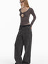 2025 Spring Summer Flared Jeans Women Casual Leopard Print Pants
