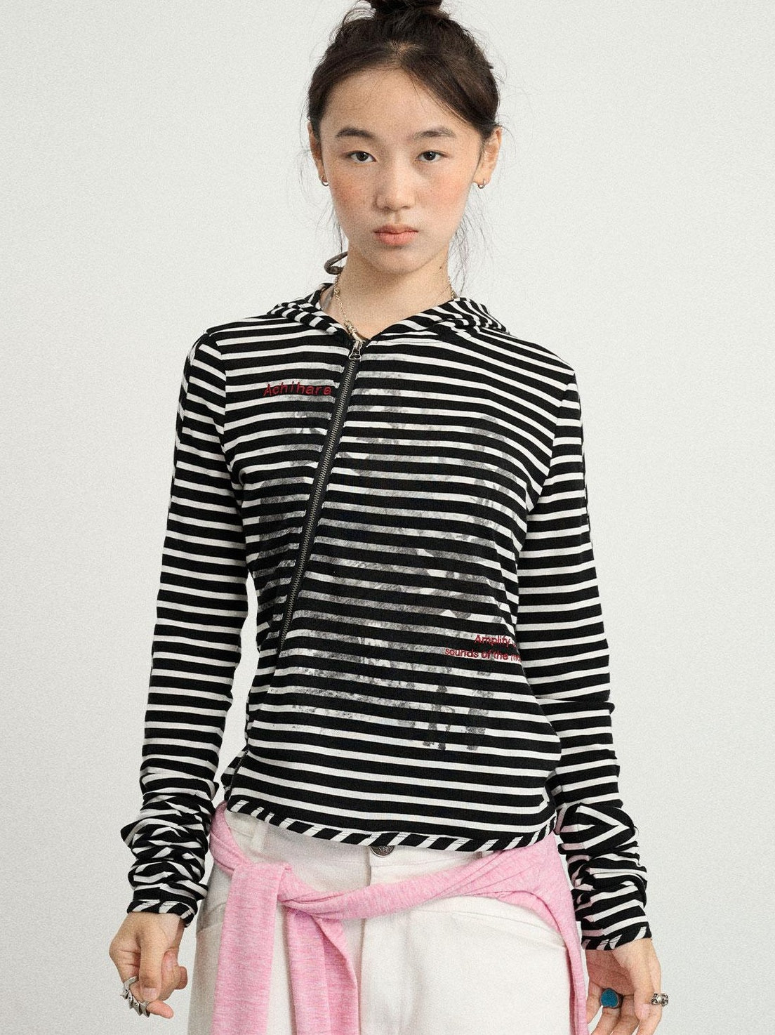 Achihara 2025 Striped Bandage Jacket Women&