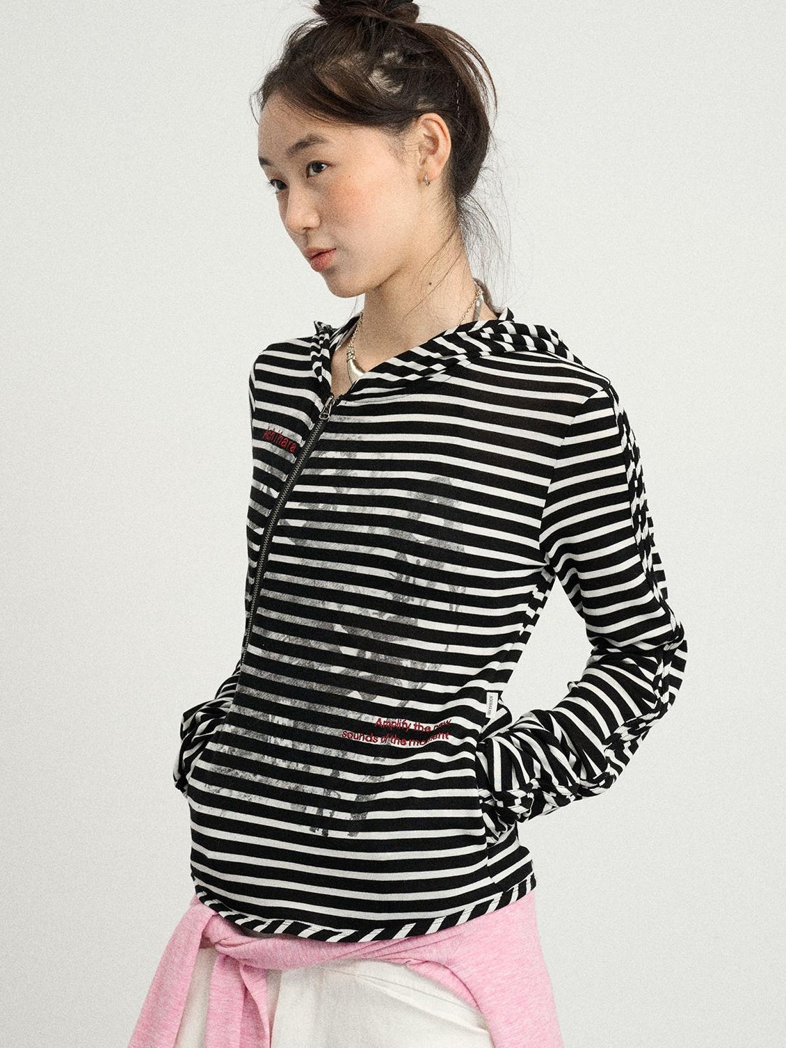 Achihara 2025 Striped Bandage Jacket Women&