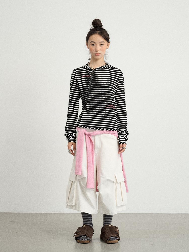 Achihara 2025 Striped Bandage Jacket Women&