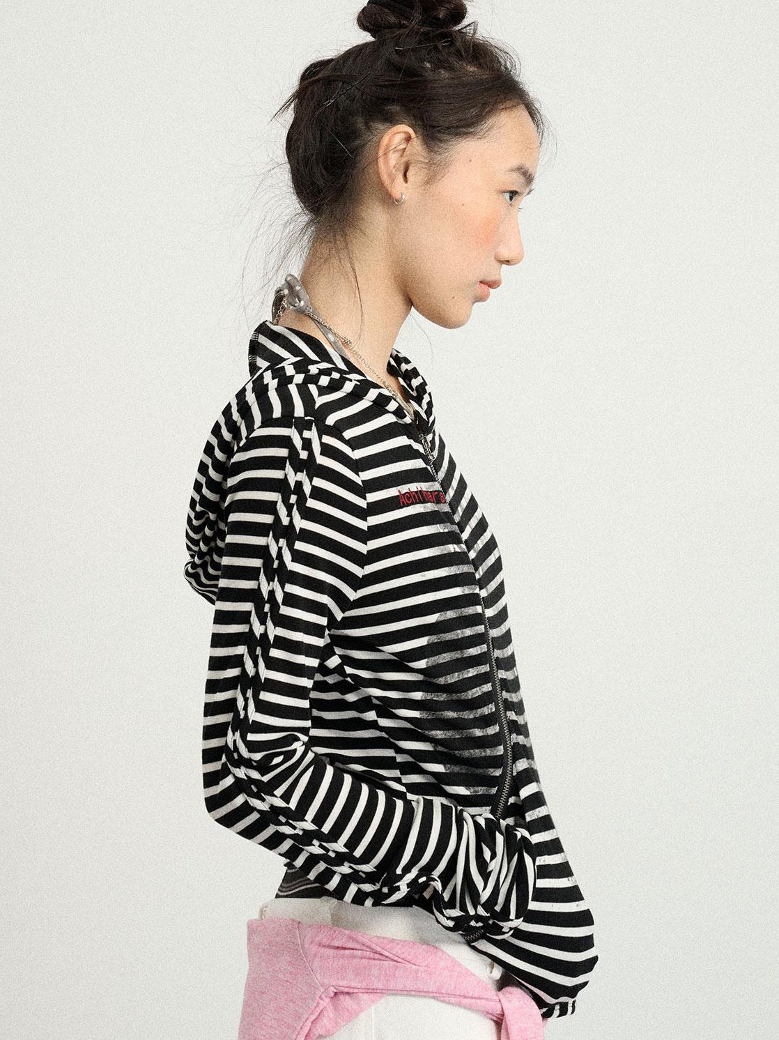 Achihara 2025 Striped Bandage Jacket Women&