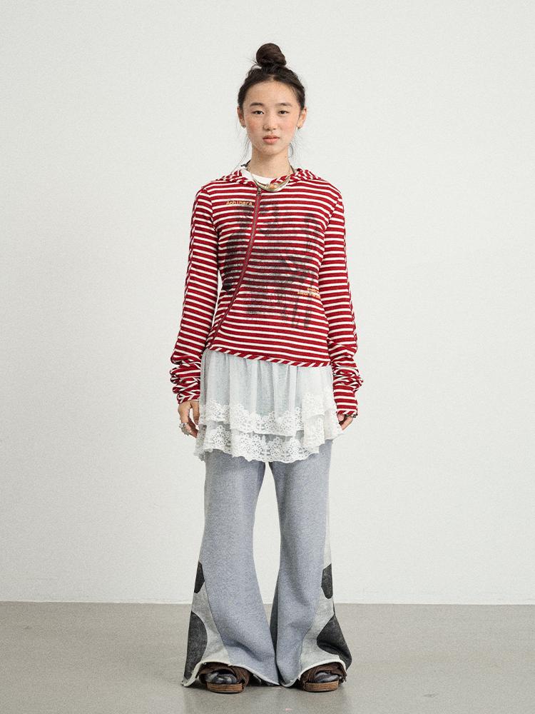 Achihara 2025 Striped Bandage Jacket Women&