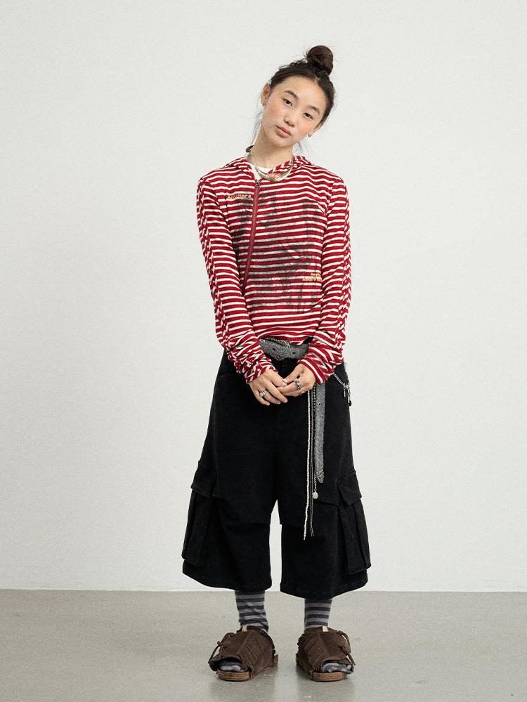 Achihara 2025 Striped Bandage Jacket Women&