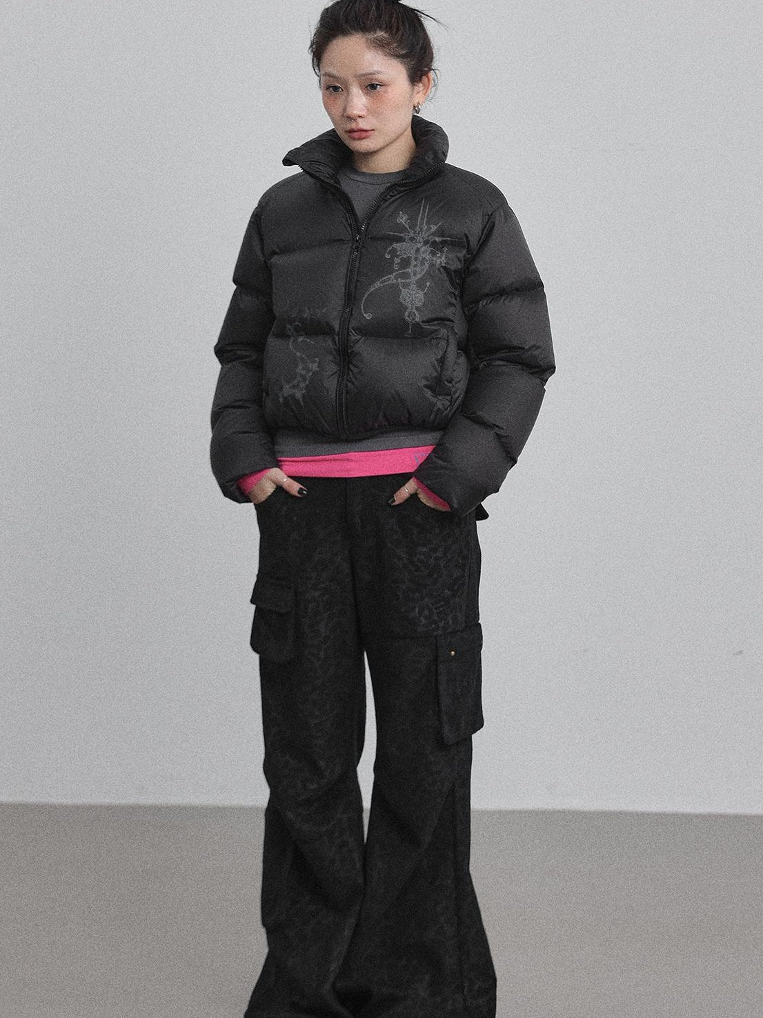 Achihara 2025 Winter Short Puffer Jacket For Women Coats