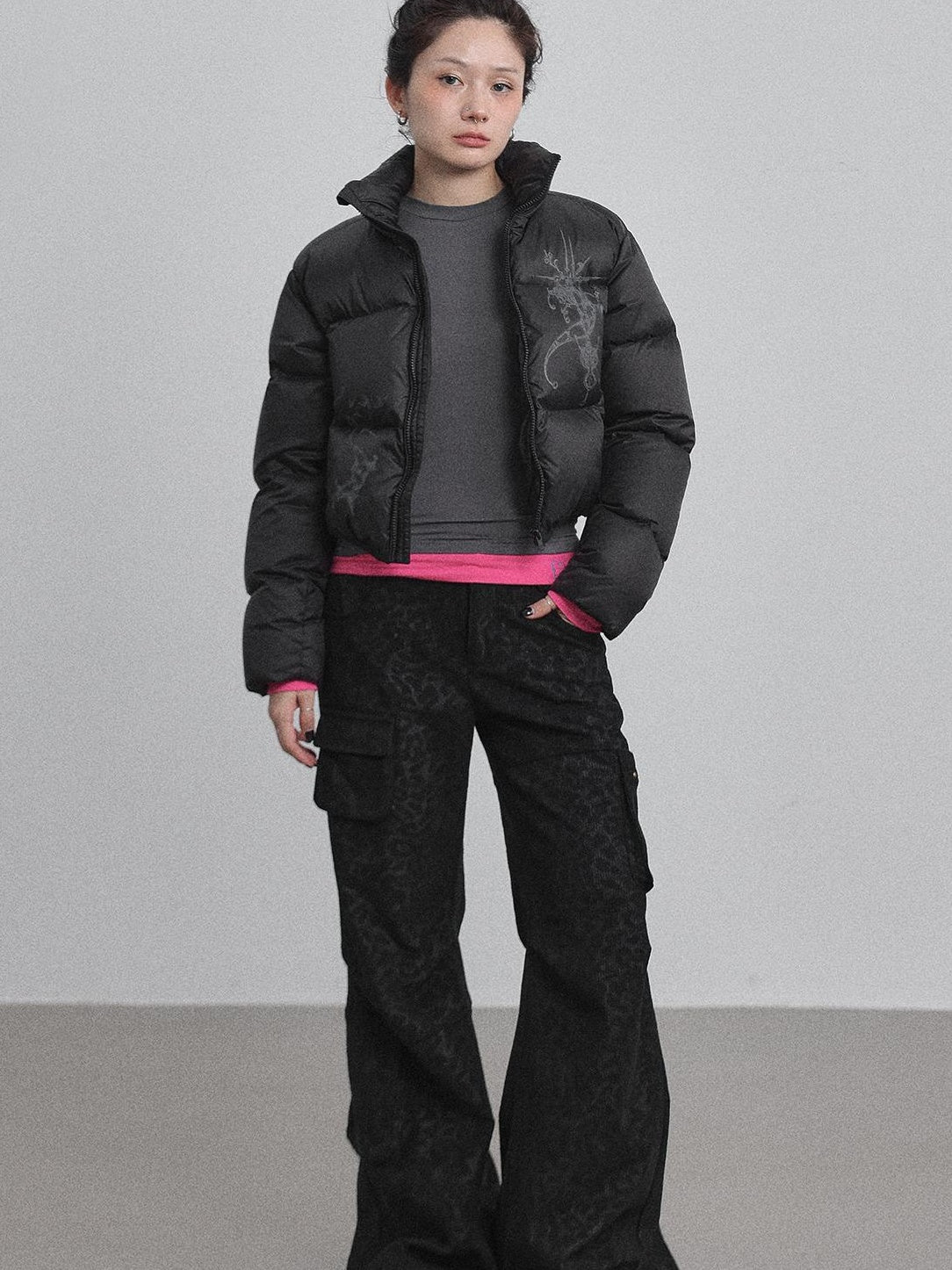 Achihara 2025 Winter Short Puffer Jacket For Women Coats