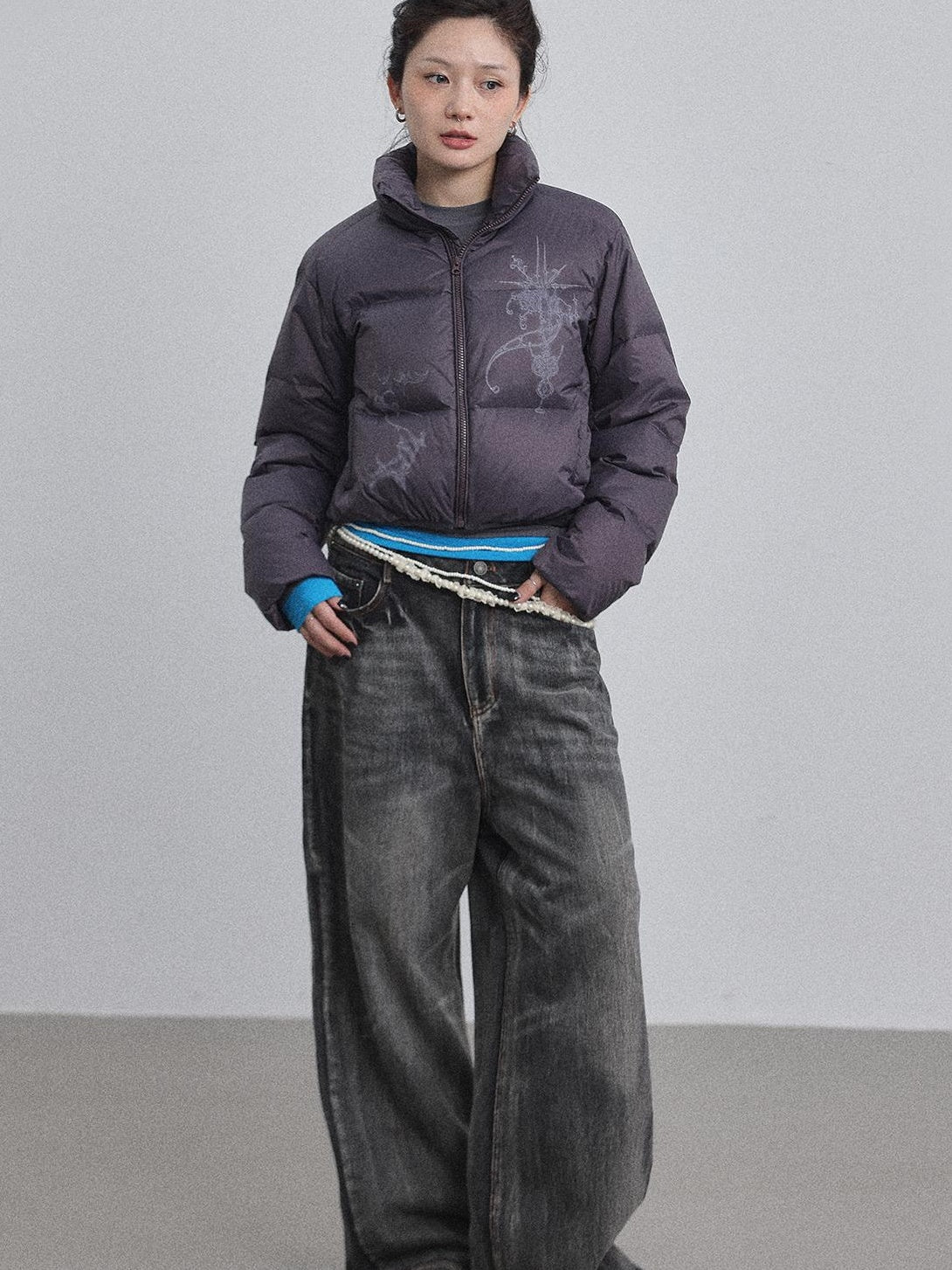 Achihara 2025 Winter Short Puffer Jacket For Women Coats