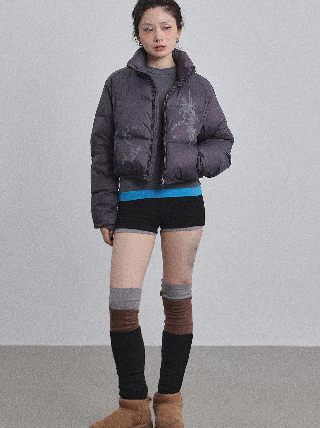 Achihara 2025 Winter Short Puffer Jacket For Women Coats