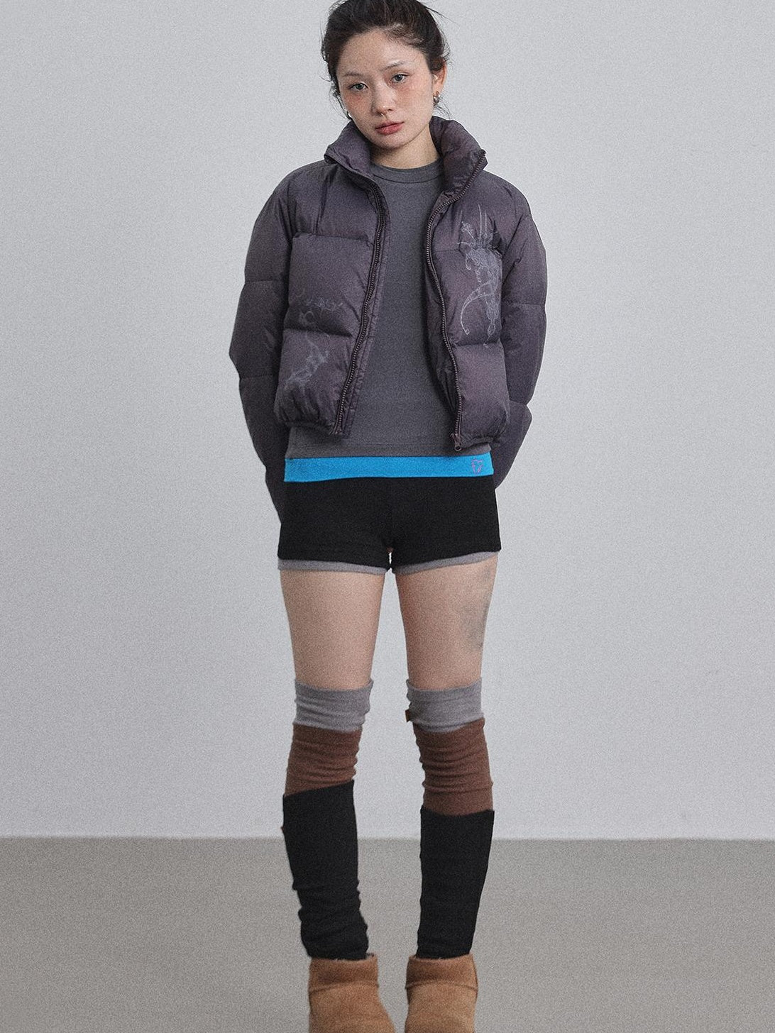 Achihara 2025 Winter Short Puffer Jacket For Women Coats