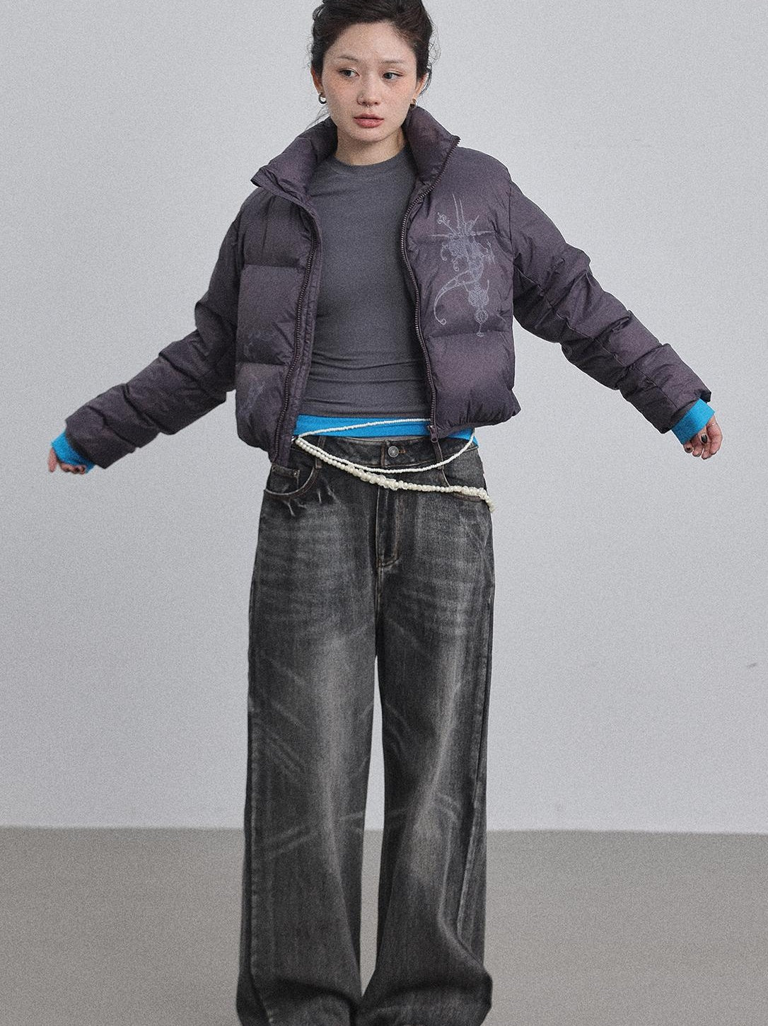 Achihara 2025 Winter Short Puffer Jacket For Women Coats