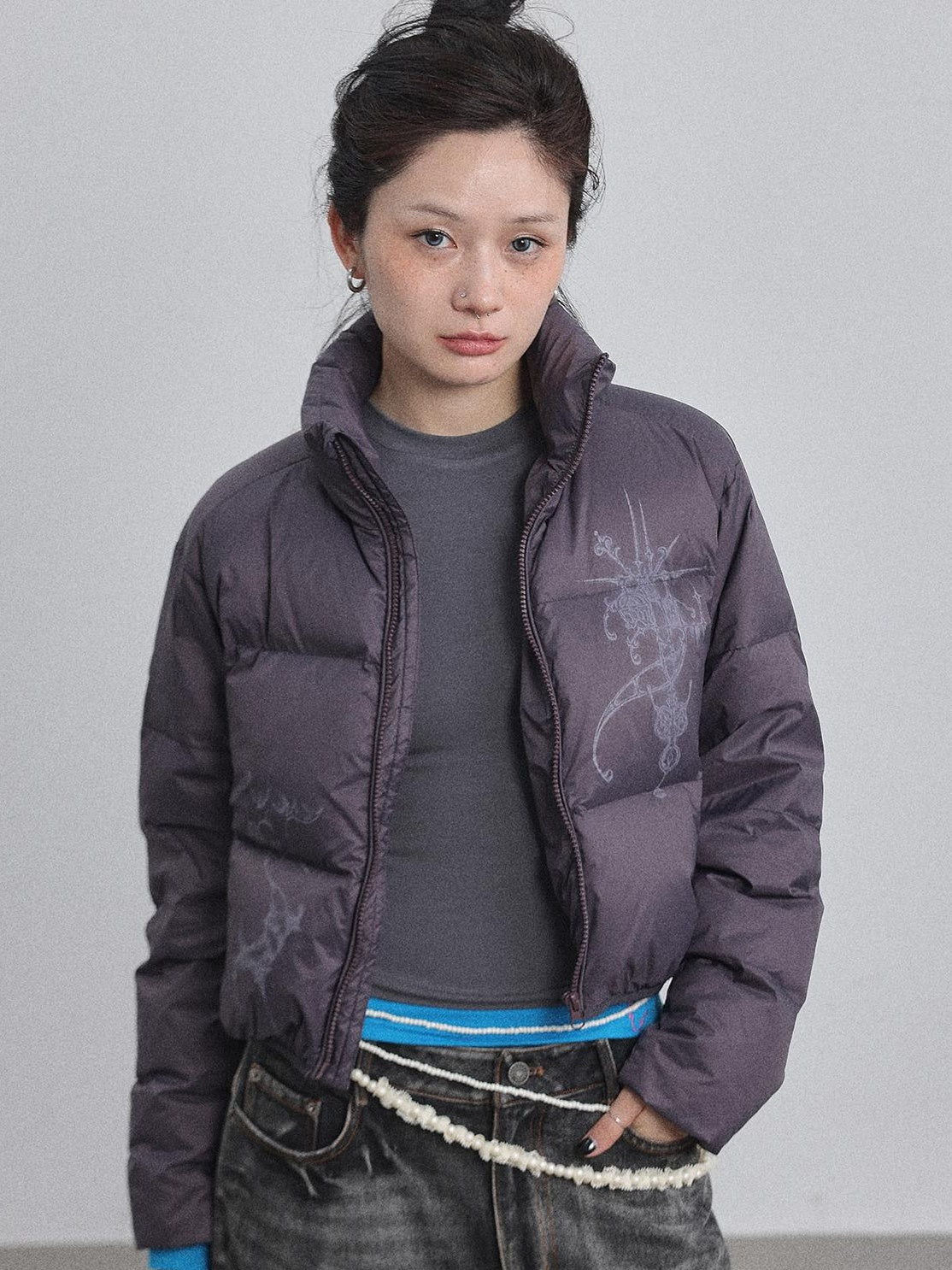Achihara 2025 Winter Short Puffer Jacket For Women Coats